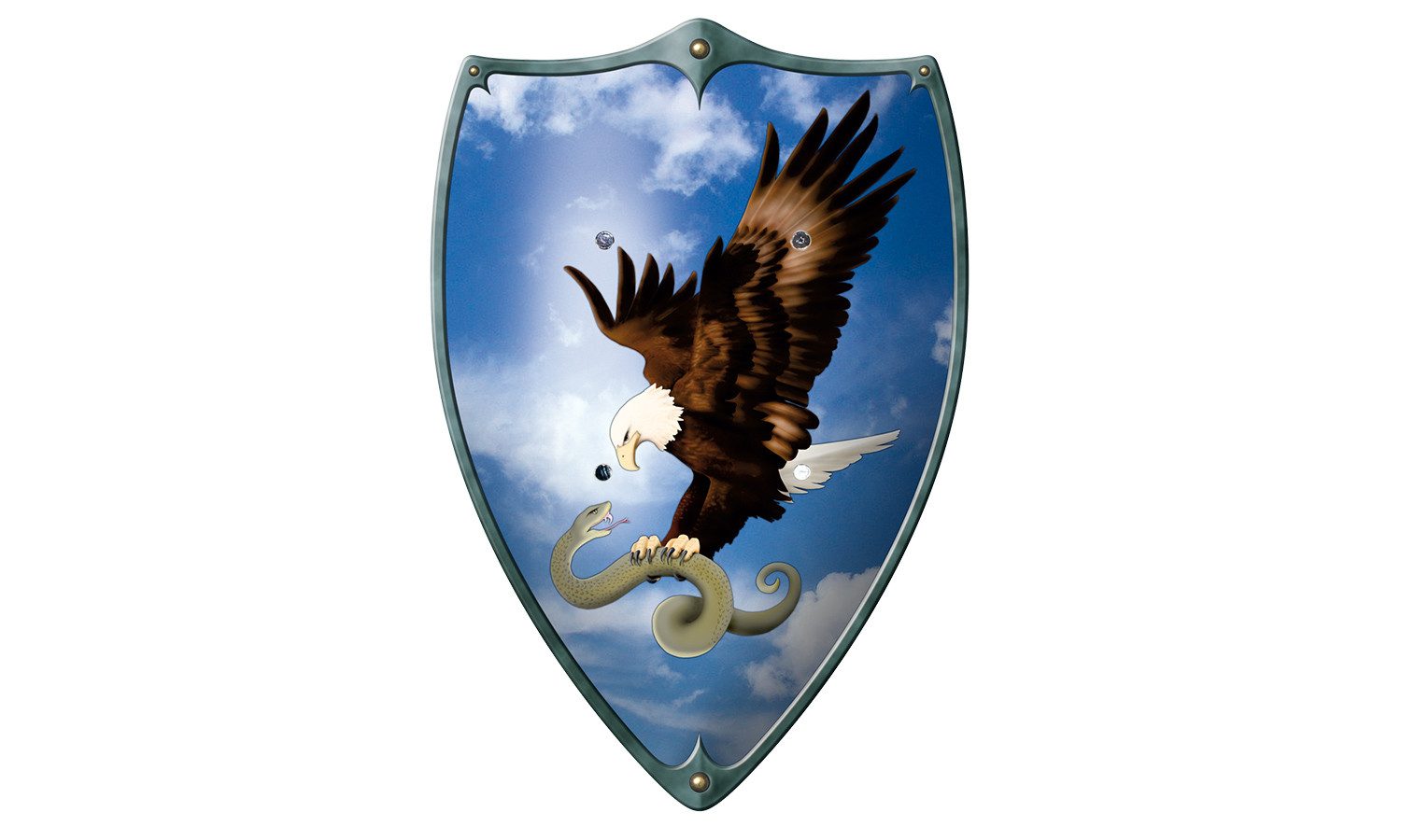 Holzspielerei Spielzeug-Ritterschild Ritterschild Adler mit Schlange