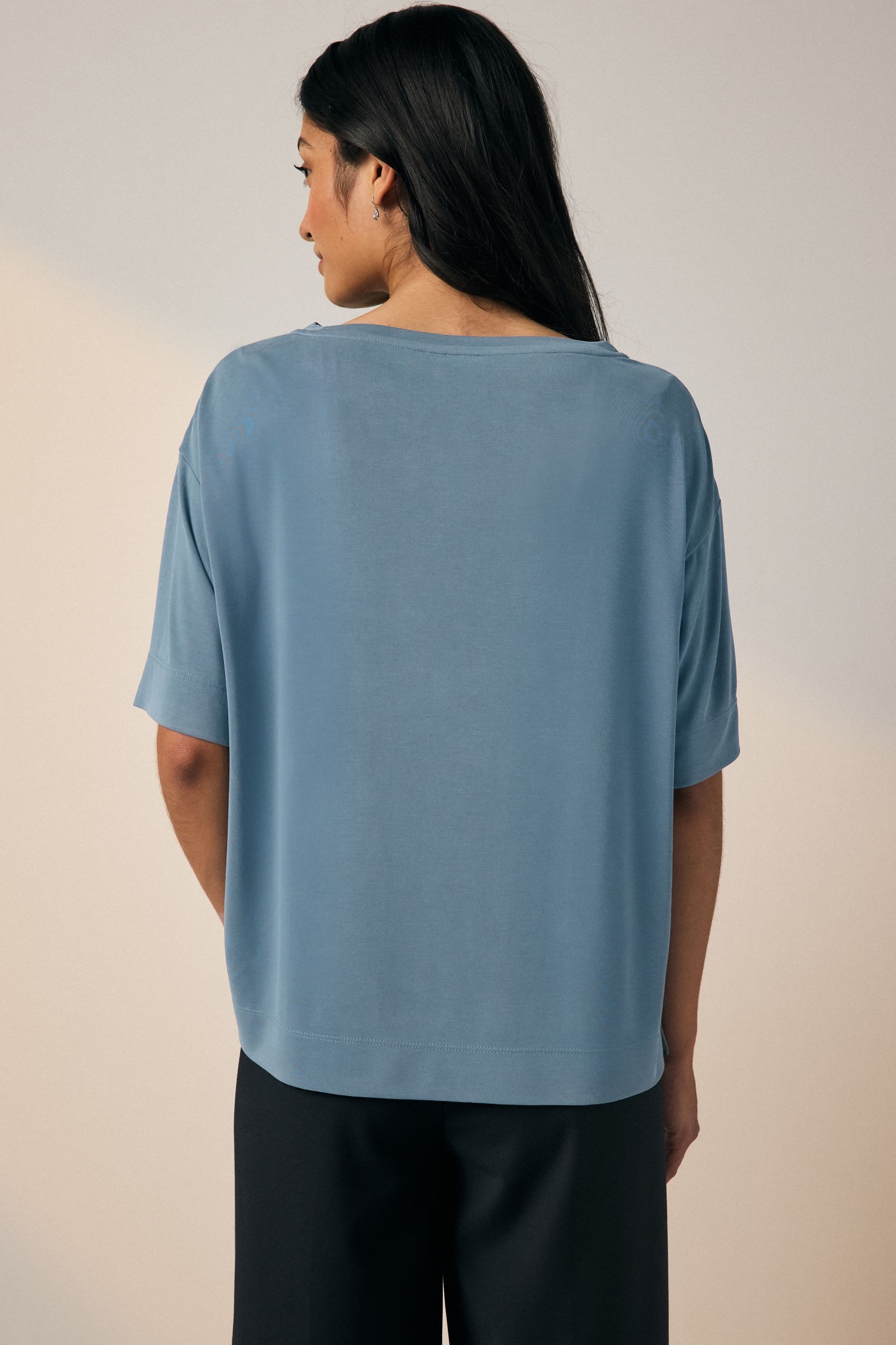 Next T-Shirt Kastiges T-Shirt im Relaxed-Fit günstig online kaufen