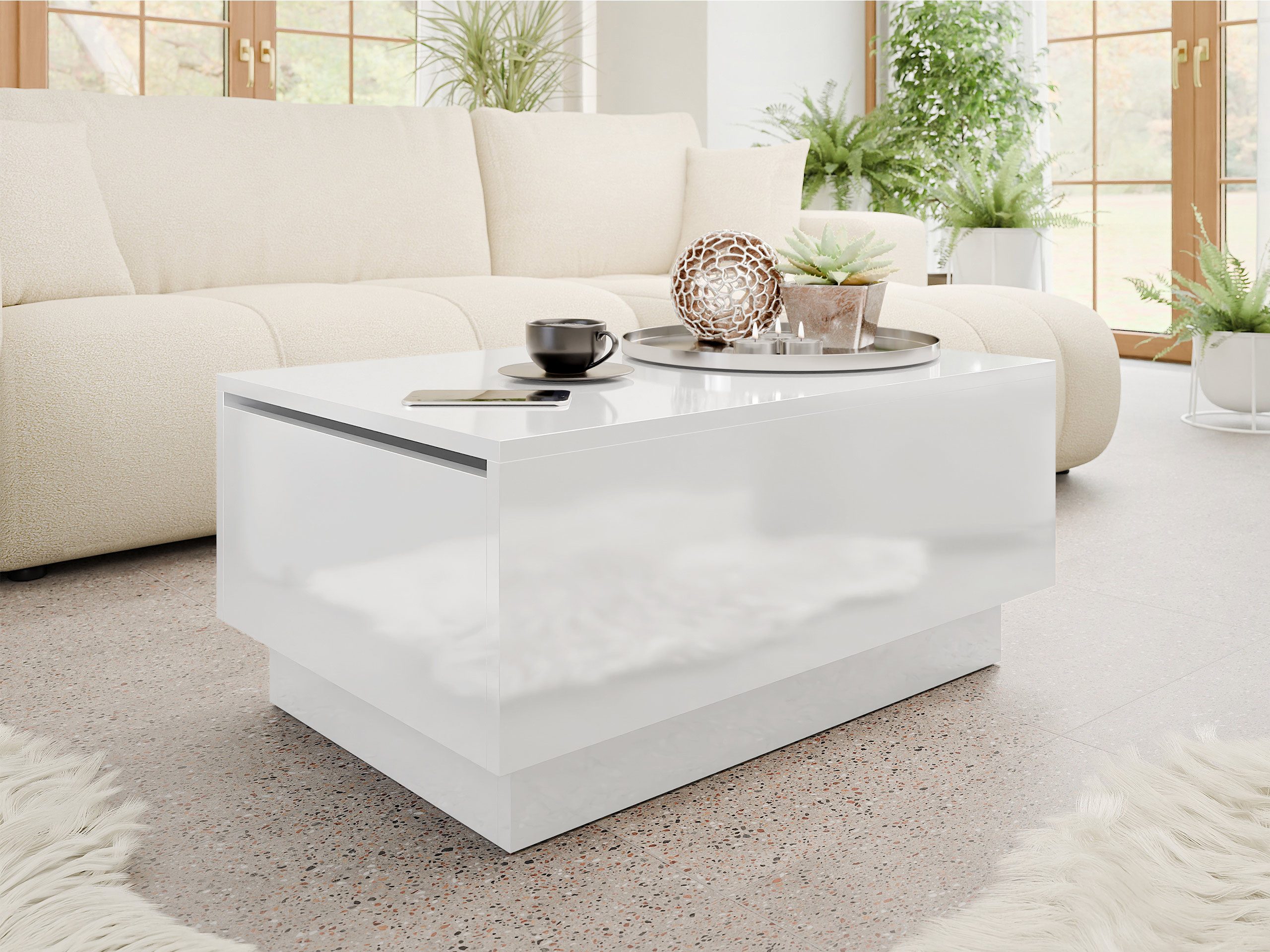 MIRJAN24 Couchtisch Moon 90x60 (mit Stauraum), günstig online kaufen