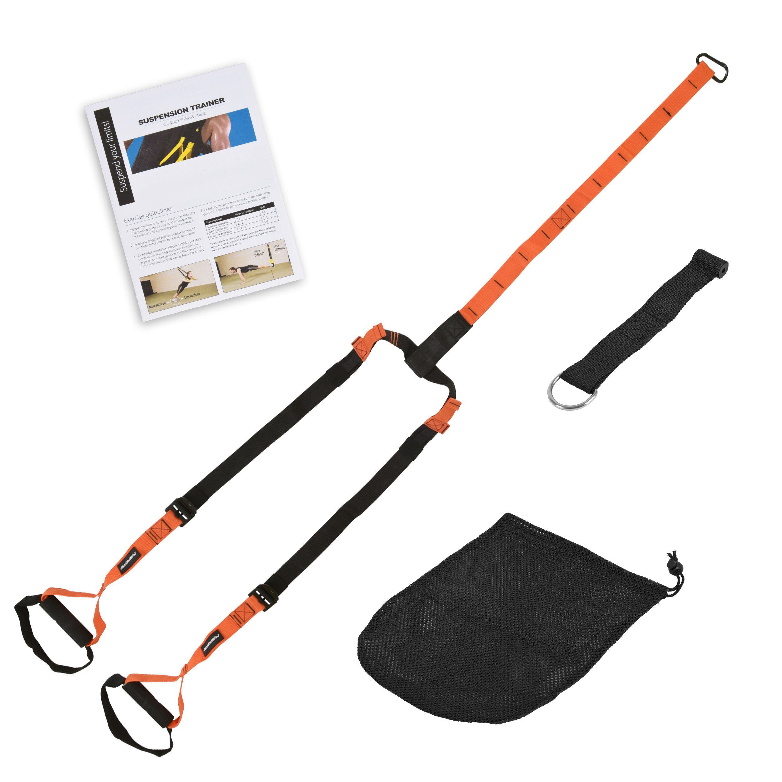 MSports® Schlingentrainer Schlingentrainer inkl. Übungsanleitung, Tragetasche und Door Anker