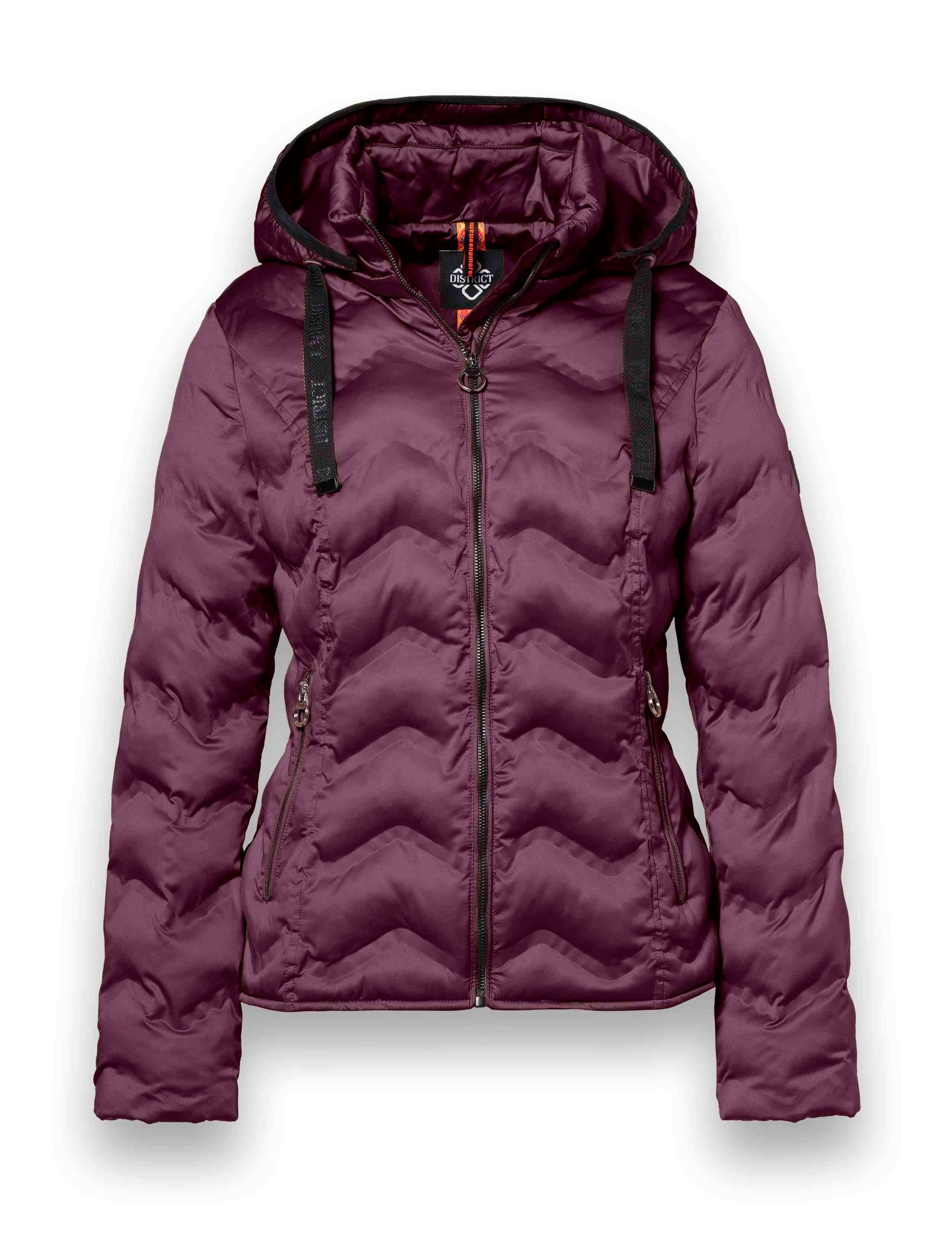 District Winterjacke Snowbird (mit Kapuze, wasserabweisend) burgunderrot Da günstig online kaufen