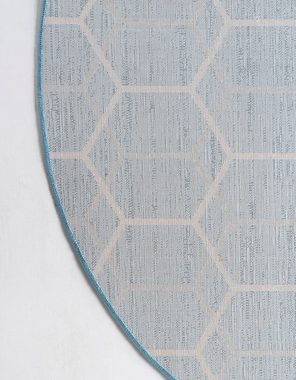 Teppich Titan Trellis, Myflair Möbel & Accessoires, rund, Höhe: 13 mm, Kurzflor, gewebt, modernes geometrisches Design