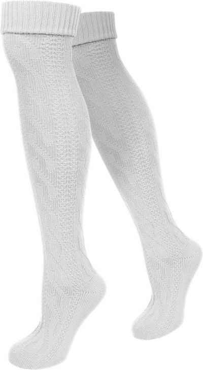normani 2 Paar Oktoberfest Kniestrümpfe Trachten Socken EXTRA LANG aus Baumwolle 