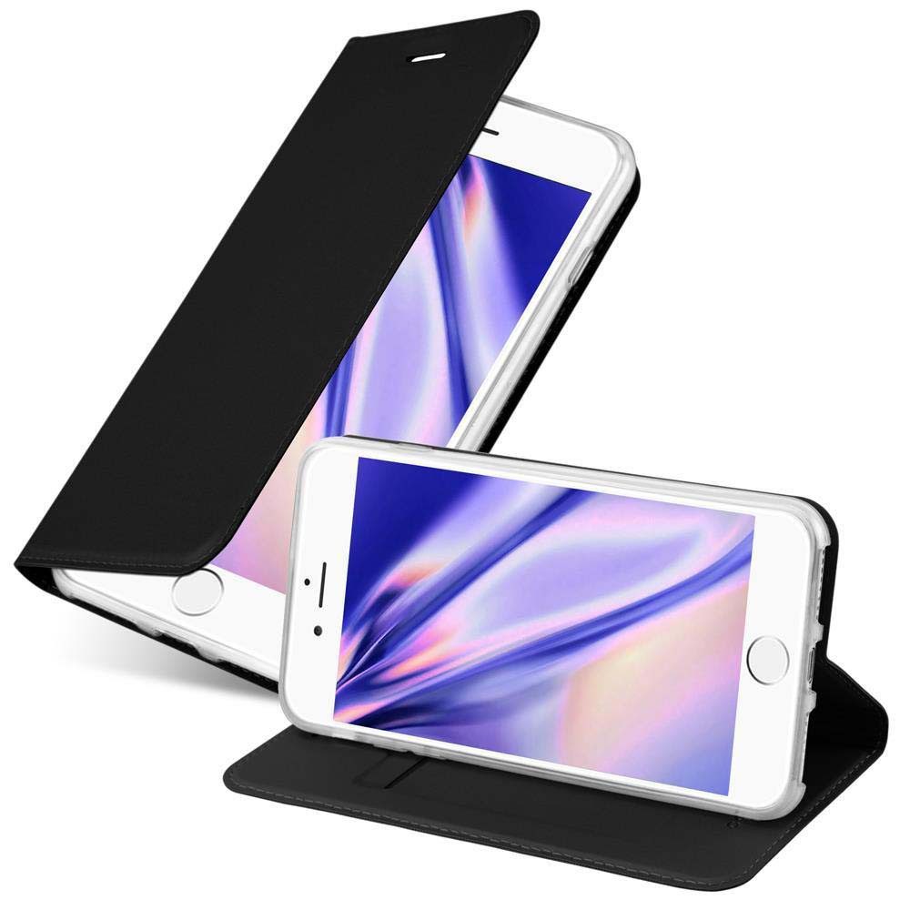 Cadorabo Handyhülle für iPhone 7 / 7S / 8 / SE 2020 Hülle Apple iPhone 7 / 7S / 8 / SE 2020, Schutzhülle Hülle mit Standfunktion, Magnetverschluss und Kartenfach