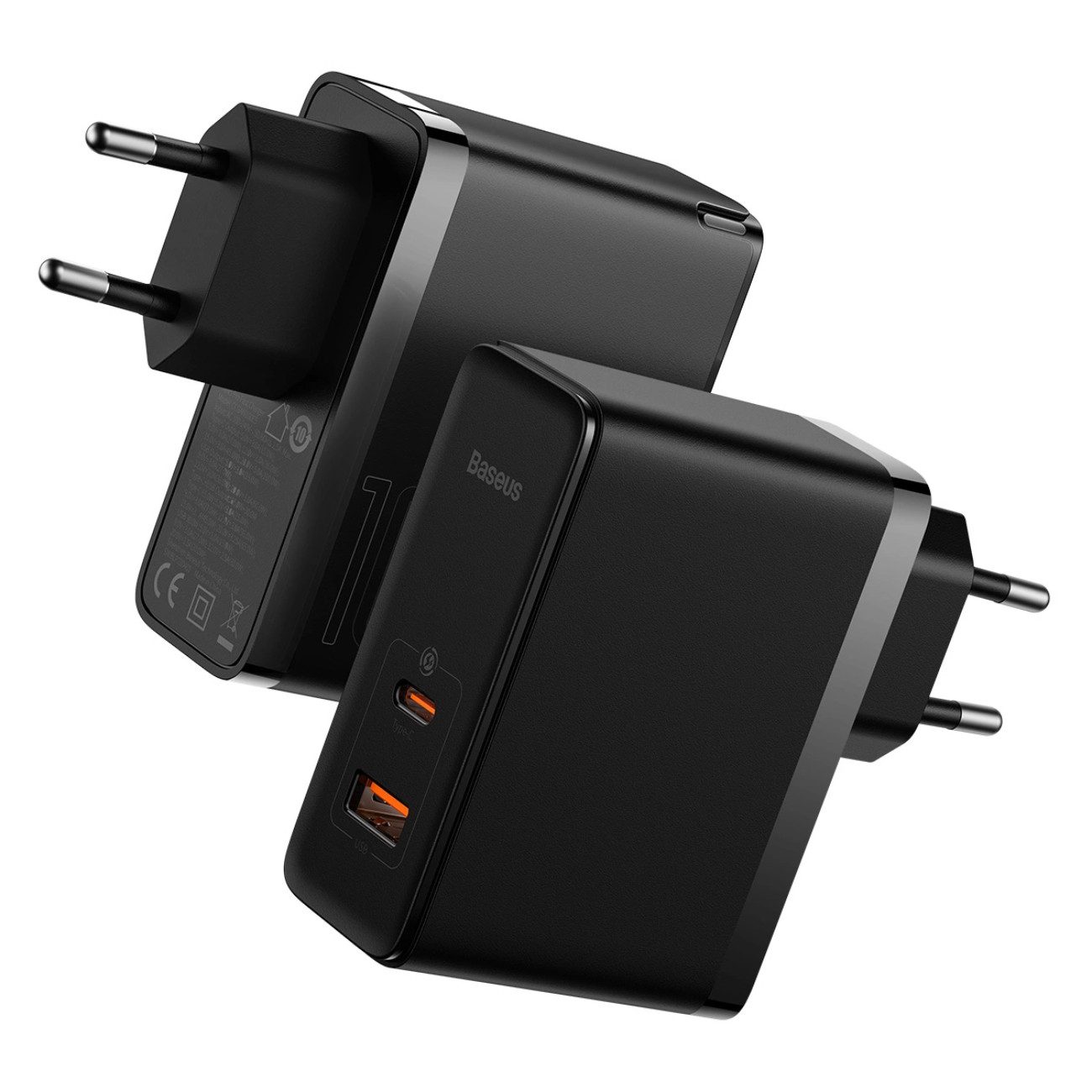 Baseus GaN5 Pro USB-Ladegerät (5000 mA, Einzelprodukt, Einzeln, 100 W GaN-Ladegerät mit Dual-Port und Schutzfunktionen)