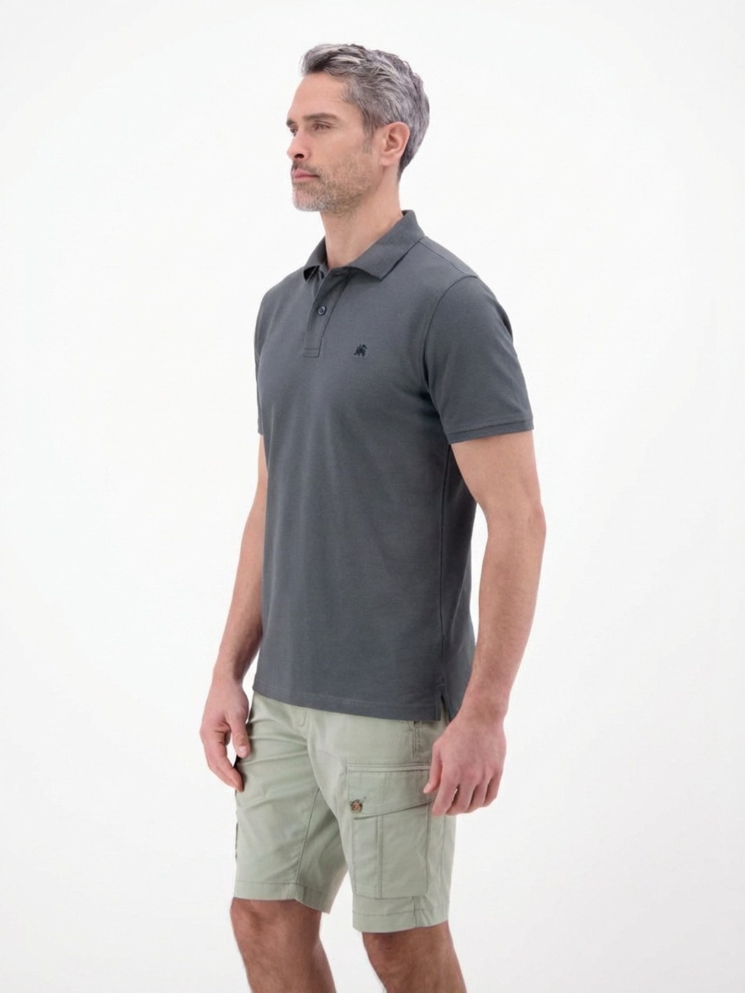 LERROS Poloshirt Poloshirt, COOL & DRY und Logo-Stitch Trocknet schnell, angenehm kühl, pflegeleicht, kurzarm, einfarbig