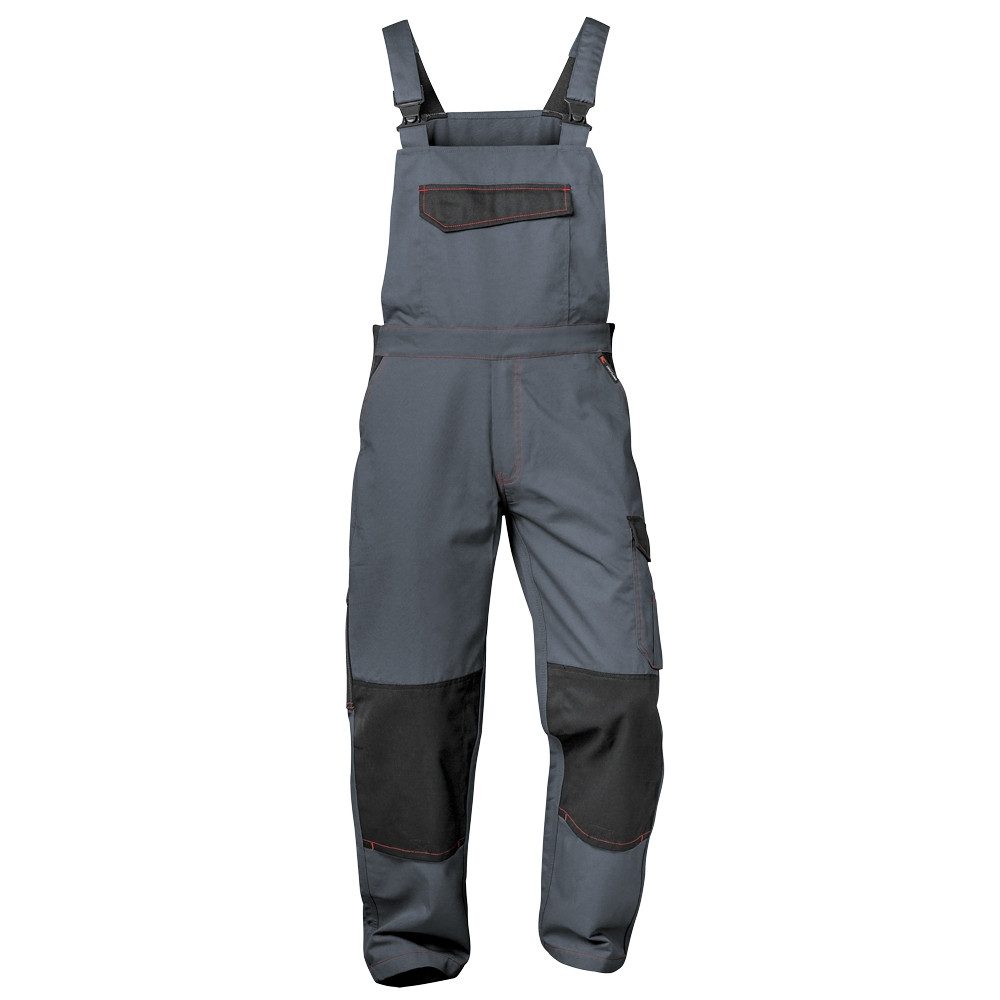 Craftland Schutzhose ZULTE Twill Latzhose CRAFTLAND® Grau/Schwarz 22473 Gr.42