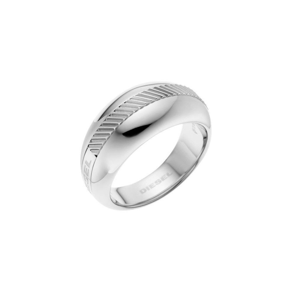 Diesel Fingerring DX0336040506, aus Edelstahl, Silber, Größe: 55 (17,5mm)