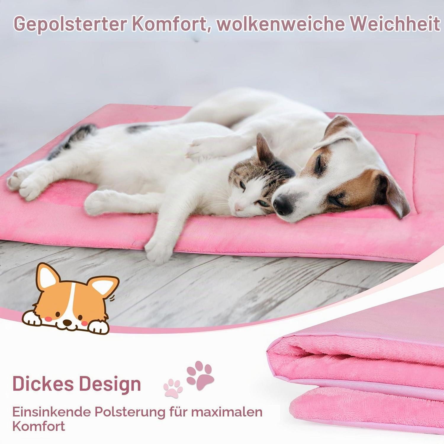 LuxusKollektion Hundematte Hundedecke Outdoor 127x70cm Rosa