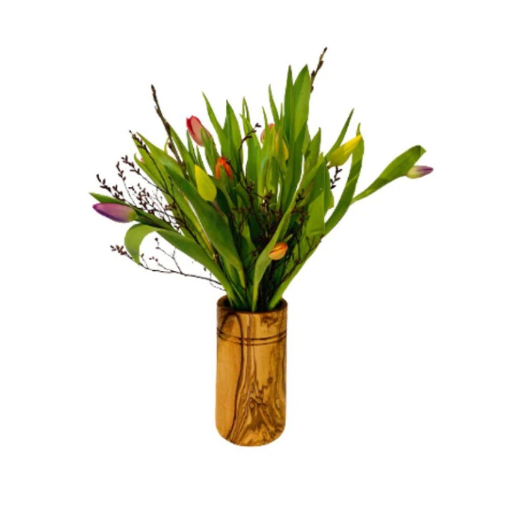 Olivenholz-erleben gegenüber Feuchtigkeit Olivenholz dekorativ aus St), FLORENTINE Vase resistent Tischvase (1 und