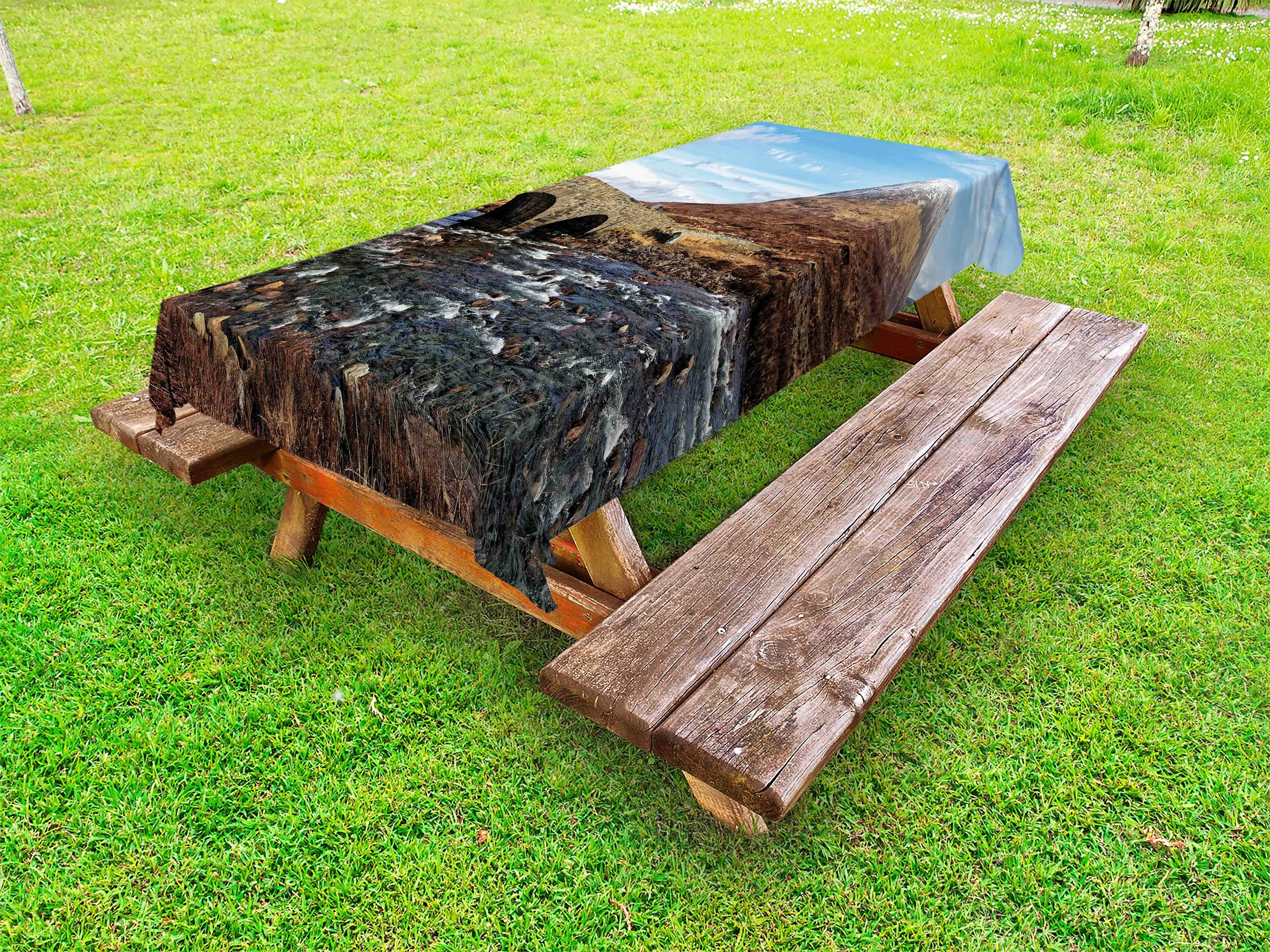 waschbare dekorative Picknick-Tischdecke, nach Tischdecke Abakuhaus Bergen Schottland Straße