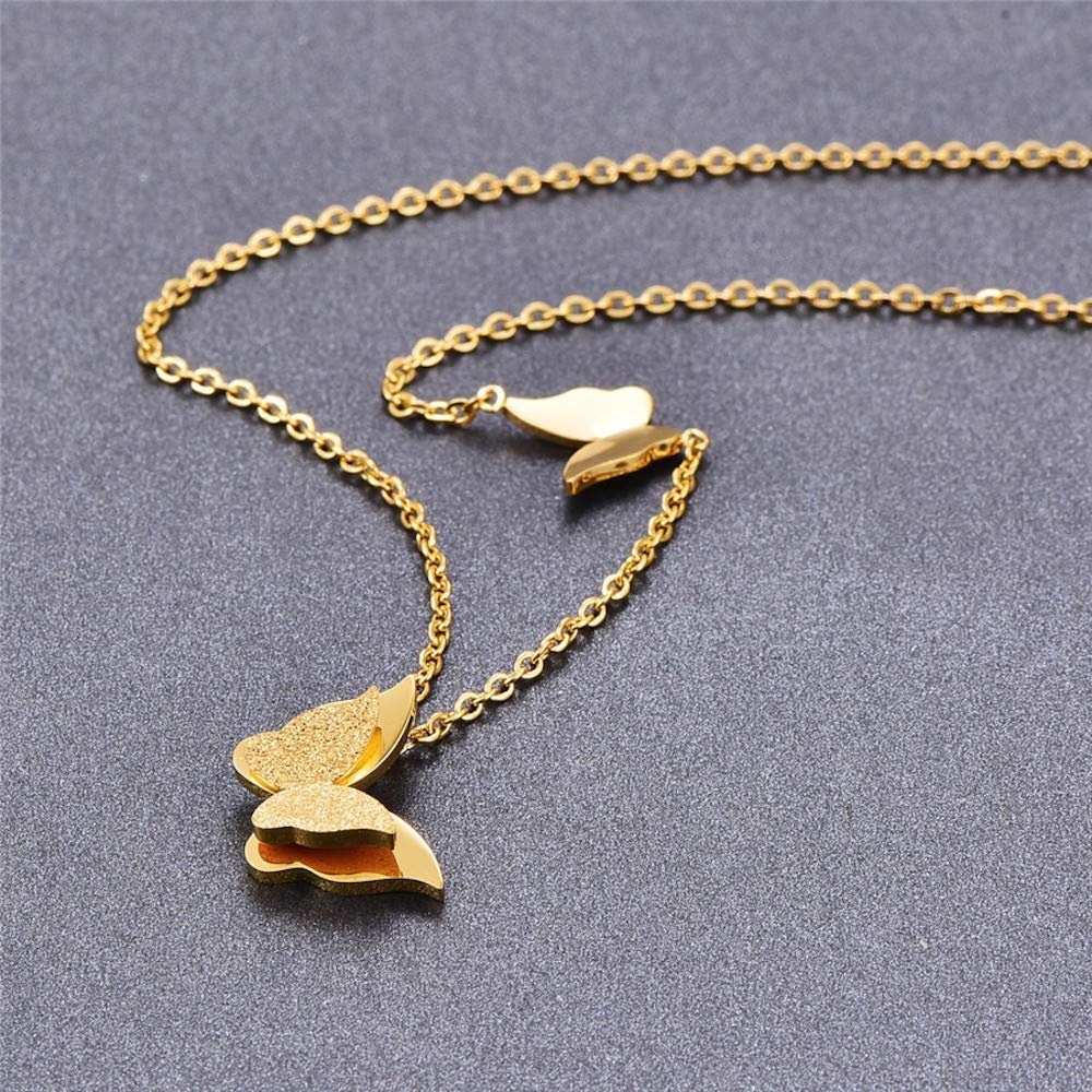 Kim Johanson Kette mit Anhänger Schmetterling, aus Edelstahl