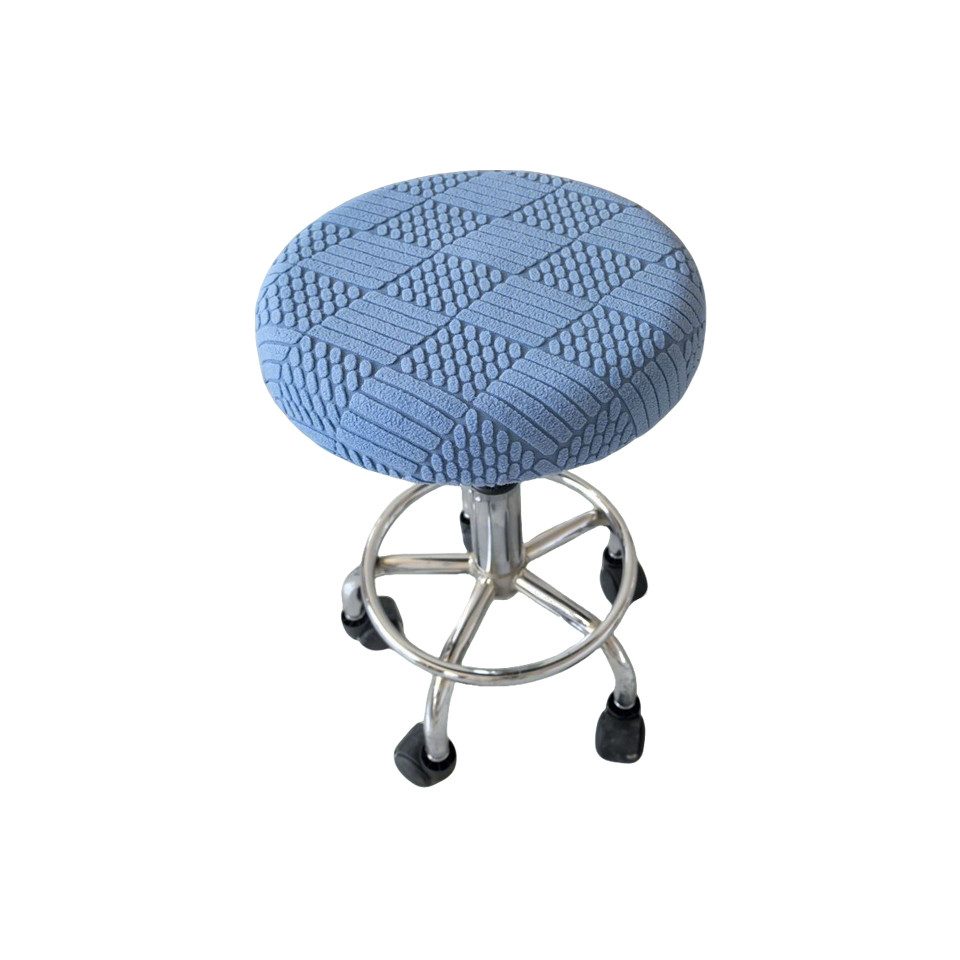 Agger Stuhlhusse Hockerbezug Rund Barhockerbezug Stuhlbezug Stretch,Stuhlüberzug, elastischer Sitzbezug, geeignet für runde Sitzflächen von 28–40 cm
