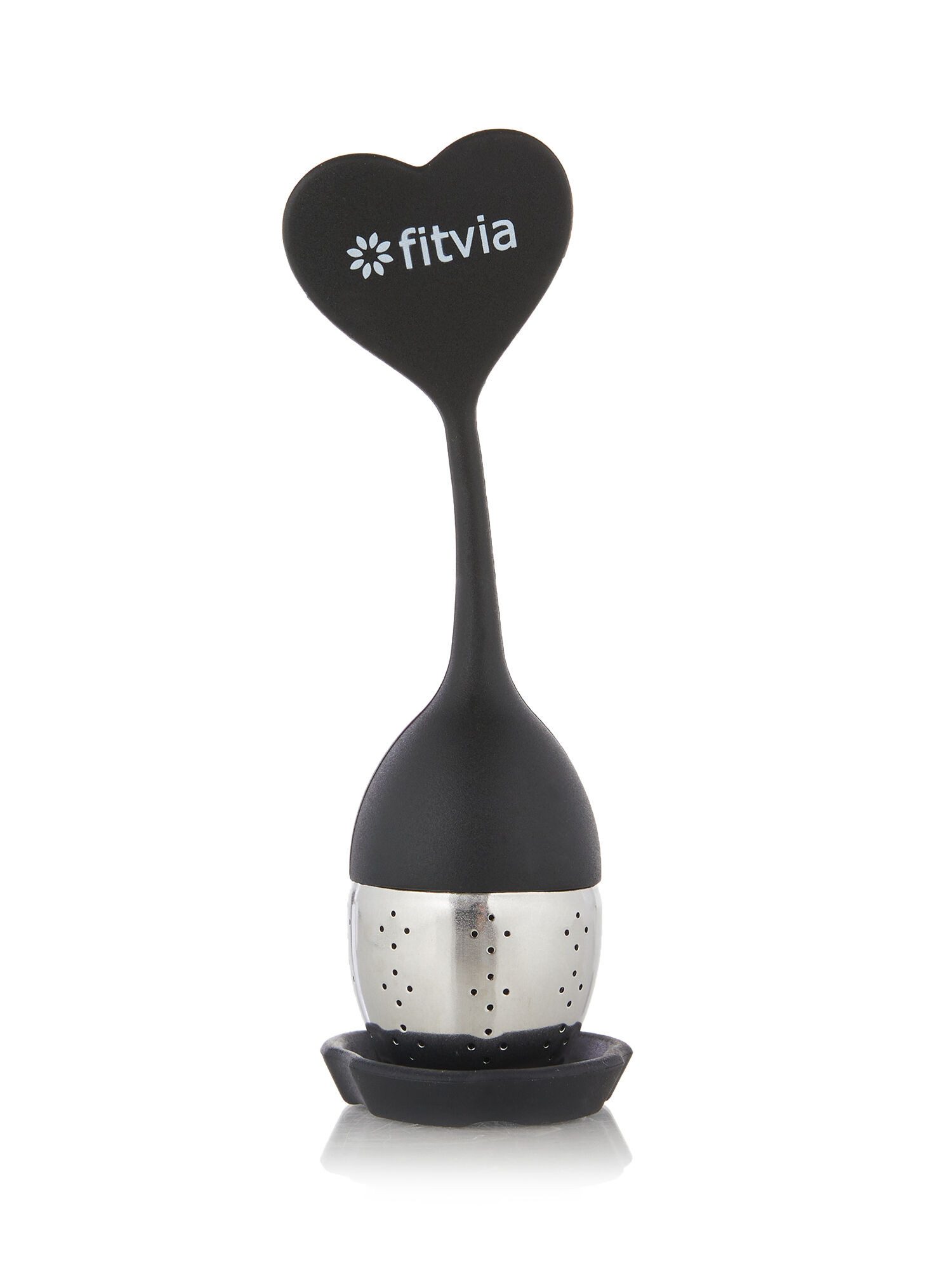 fitvia Teesieb Tee-Ei, spülmaschinengeeignet – für losen Tee, Flamingo-/Herzform, perfekte 1-Tassen-Portion, einfache Handhabung