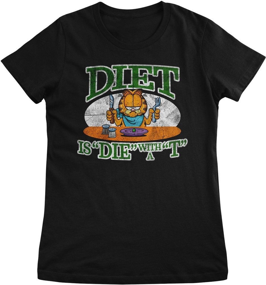 Garfield T-Shirt Diet is "Die" With a "T" Girly Tee