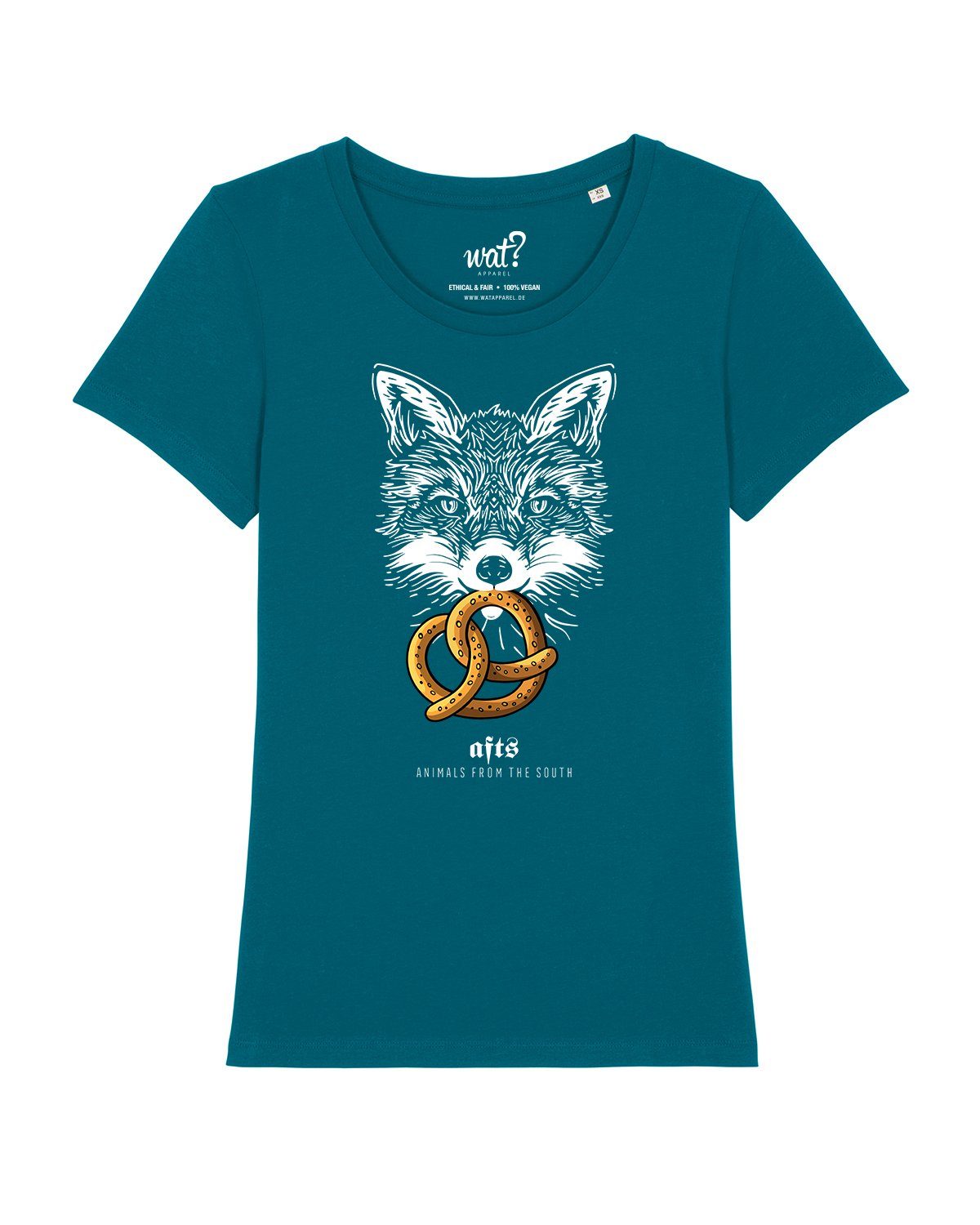 (1-tlg) Apparel wat? glazed [#afts] grün Fuchs Print-Shirt