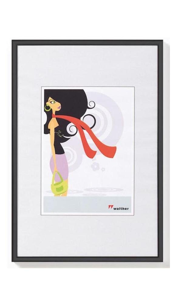 Walther Bilderrahmen Kunststoffrahmen KV045B New Lifestyle 30x45cm schw