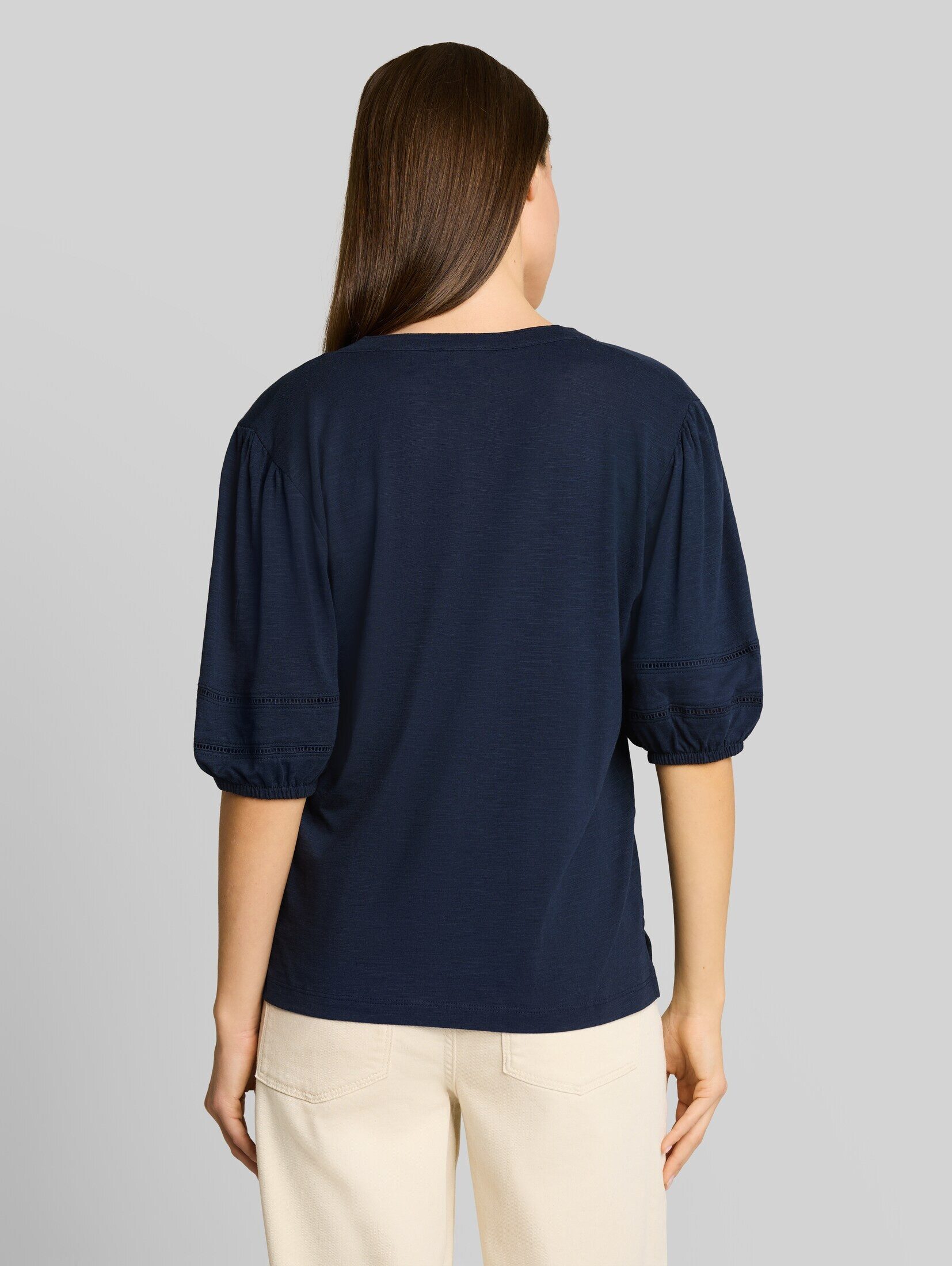 TOM TAILOR T-Shirt T-Shirt (im Einserpack) Blusenshirt mit Spitzendetails