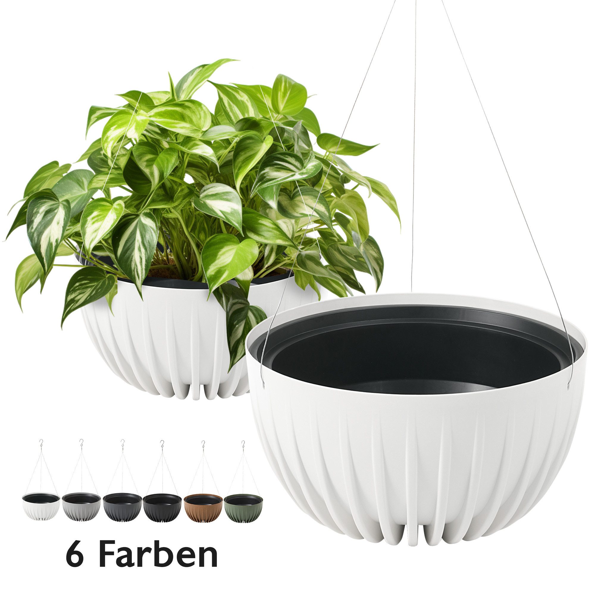 KONZEPT Blumenampel hängend Blumentopf 30cm Durchmesser, Hängetopf für Pfla günstig online kaufen