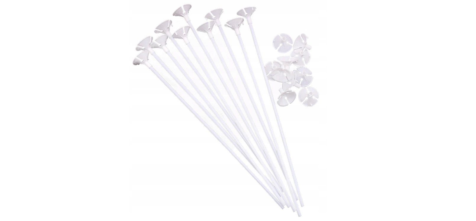 Festivalartikel Aufblasbares Partyzubehör Set mit 10 Aufblasartikelstäben mit Körben, Verschiedene Farben, 40 cm