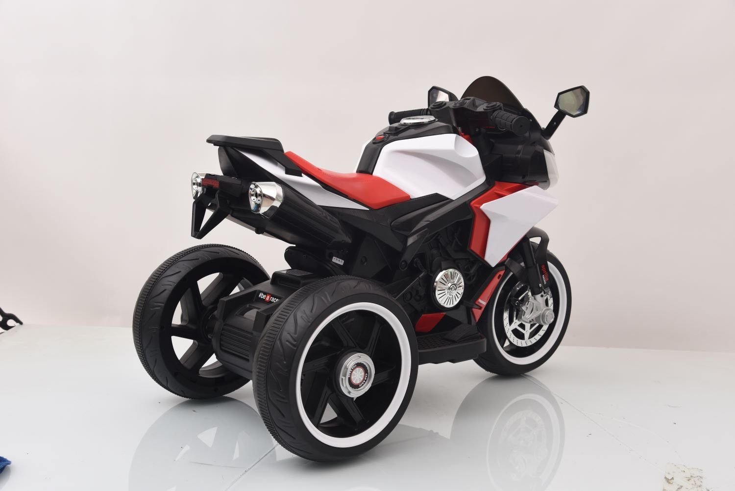 Elektro-Kindermotorrad BoGi mit Kinderfahrzeug Bluetooth 12V 2x390W Elektromotorrad Rot