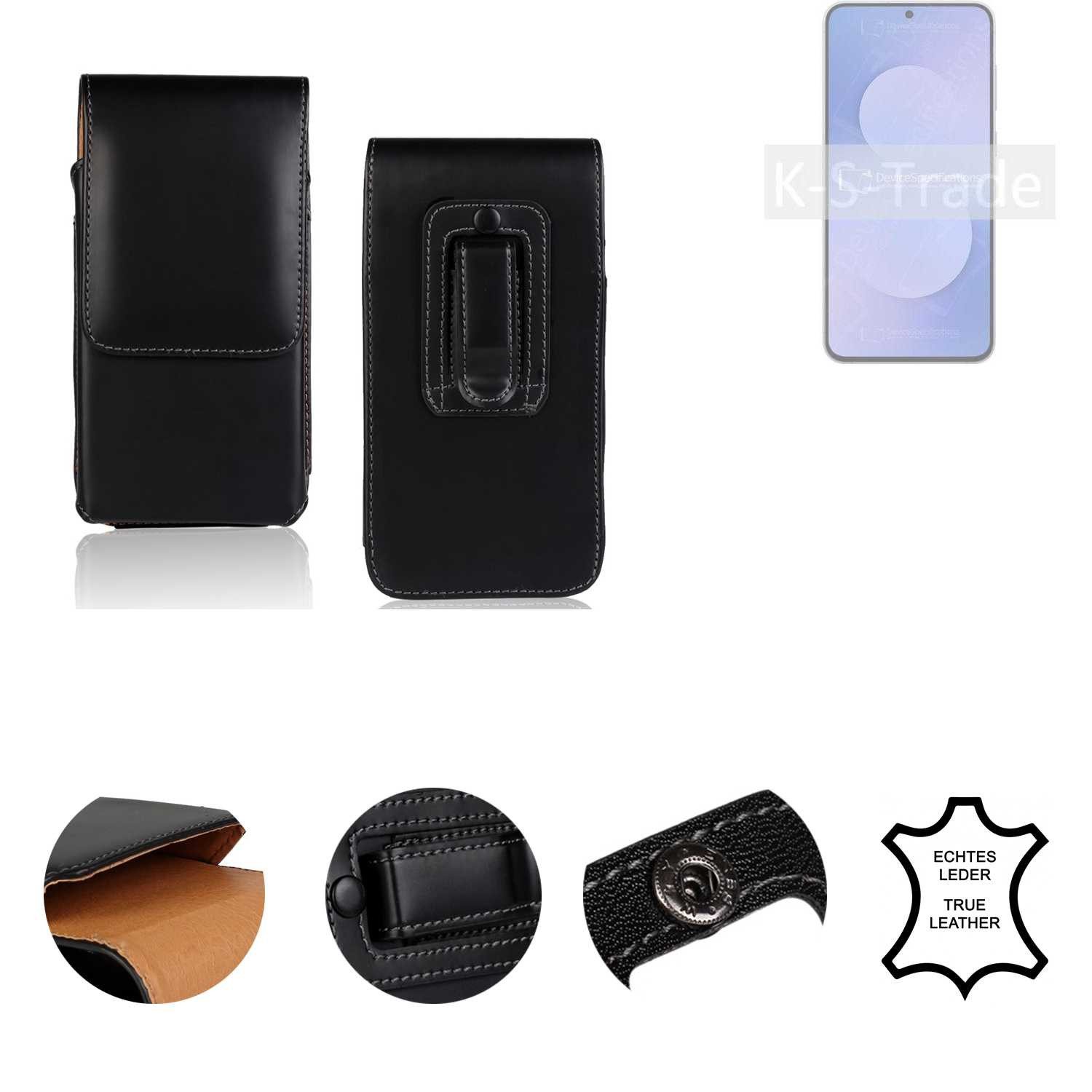 K-S-Trade Handyhülle für Samsung Galaxy S25 FE, Holster Gürteltasche Handy Hülle Schutzhülle Handyhülle Leder