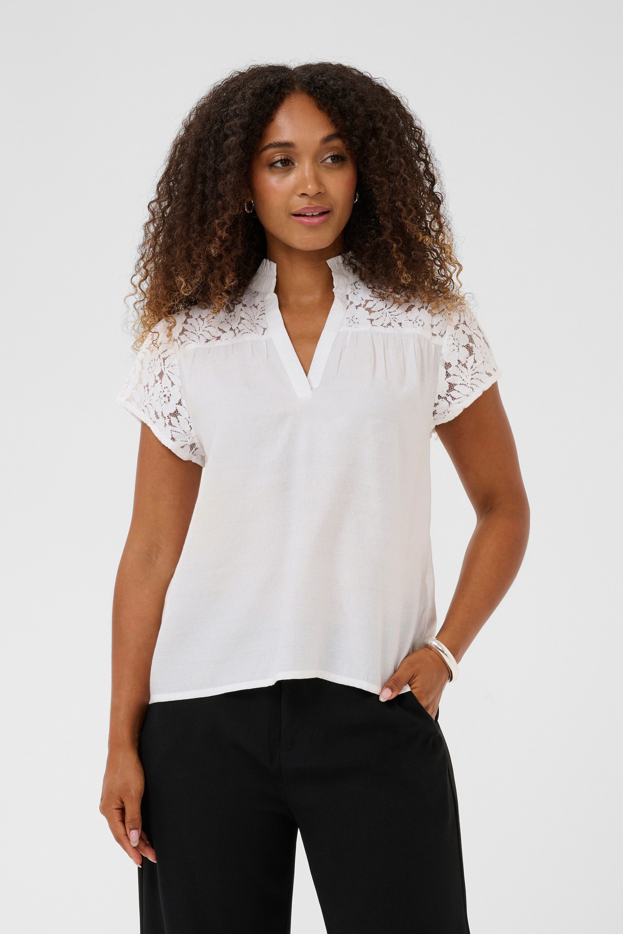 Cream Kurzarmbluse Kurzarm-Bluse CRLiselin