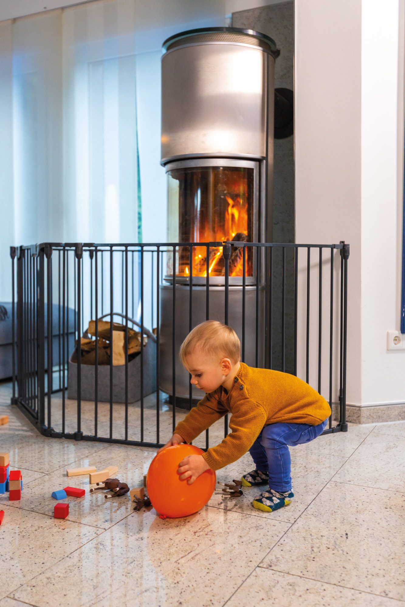 ABUS Kamingitter ABUS Feuerstellenschutz Felix JC9500 Felix - grau - 315 cm günstig online kaufen