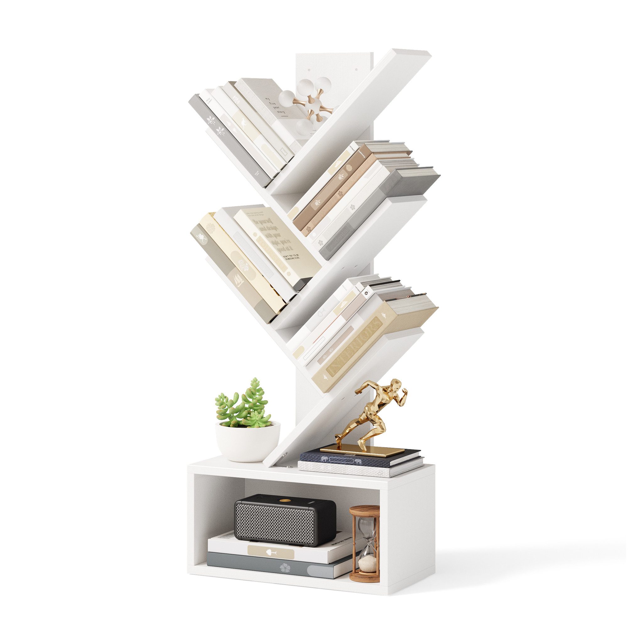 Bealife Bücherregal, Standregal, Stabil, Mit Stauraum günstig online kaufen