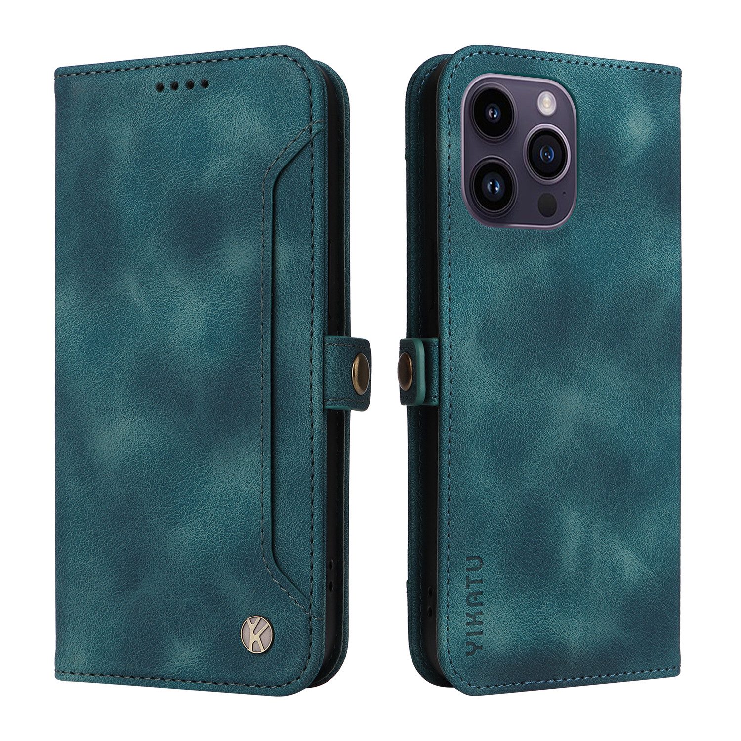 Innocase Handyhülle Leder Handy Hülle Tasche Kartenschlitz für iPhone Flip Case Cover