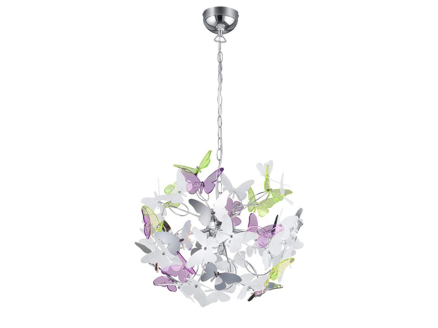 Reality Leuchten LED Pendelleuchte, Dimmfunktion, LED wechselbar, Warmweiß, ausgefallene Designer-lampe hängend über-n Esstisch & Bett Bunt, Ø50cm