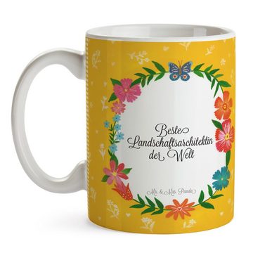 Mr. & Mrs. Panda Tasse Landschaftsarchitektin - Geschenk, Gratulation, Kaffeebecher, Porzell, Keramik