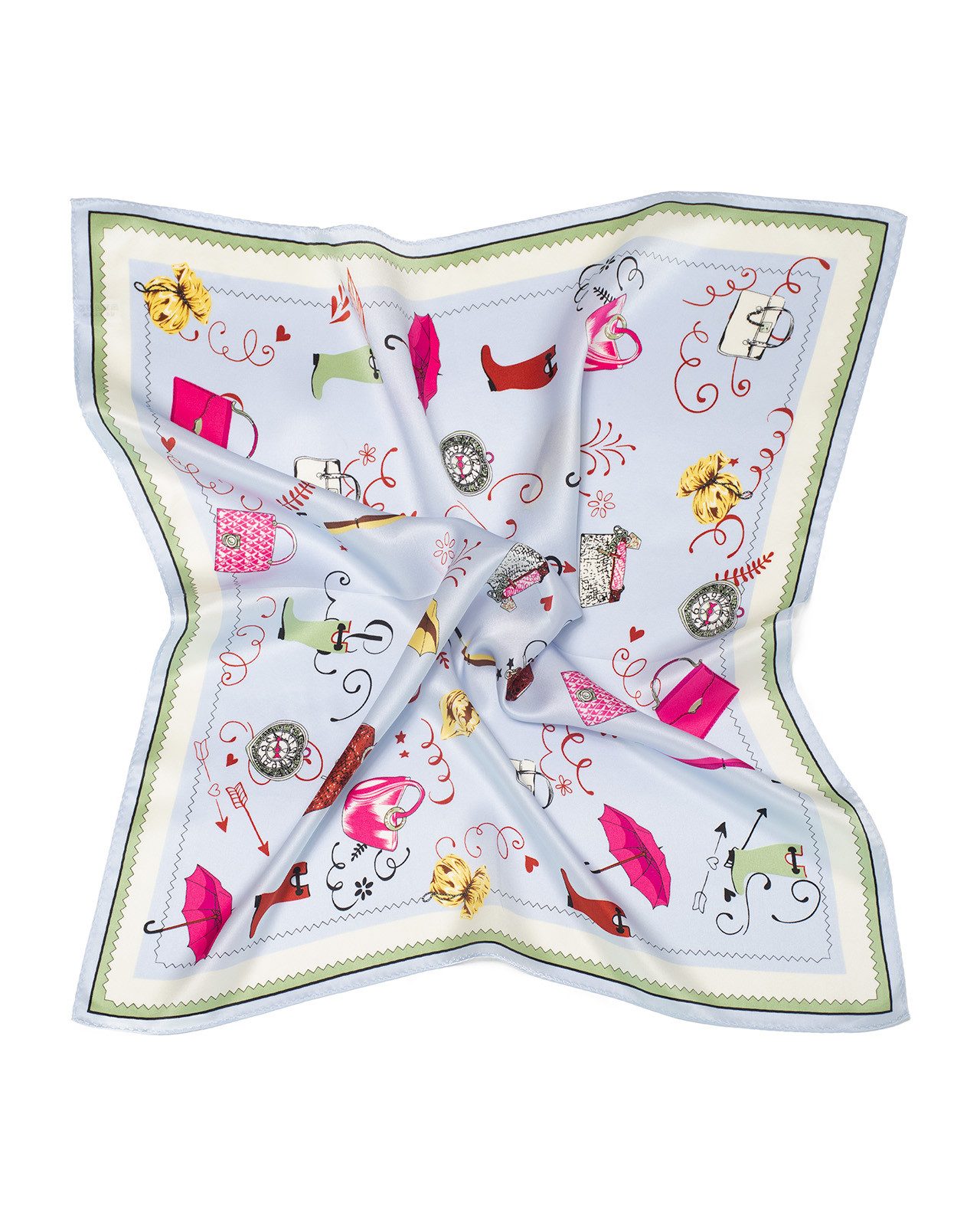 MayTree Seidentuch quadratisch,Big City Life 53x53 cm hellblau, Nickituch, günstig online kaufen