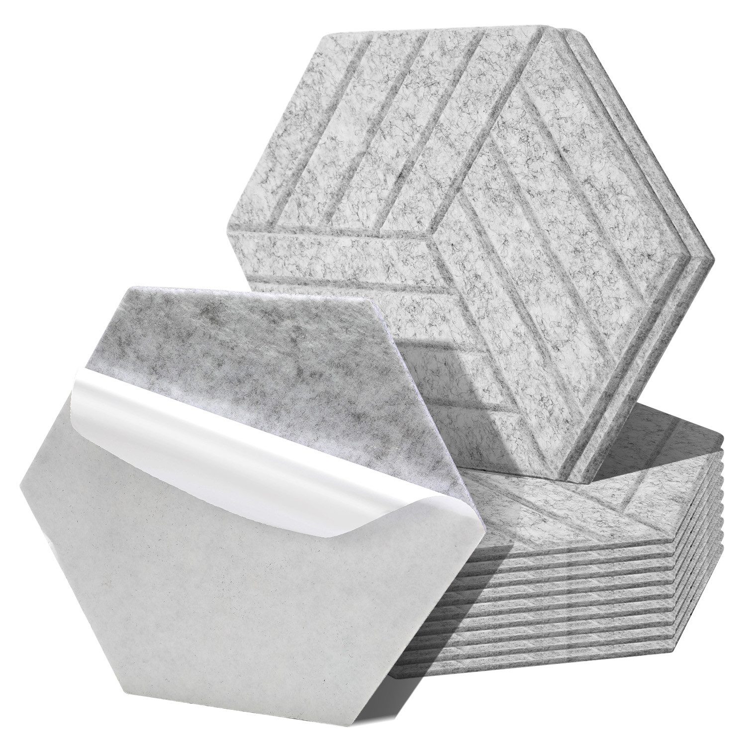 Clanmacy Akustikplatte 12 stuks Akustikplatten Hexagonal günstig online kaufen
