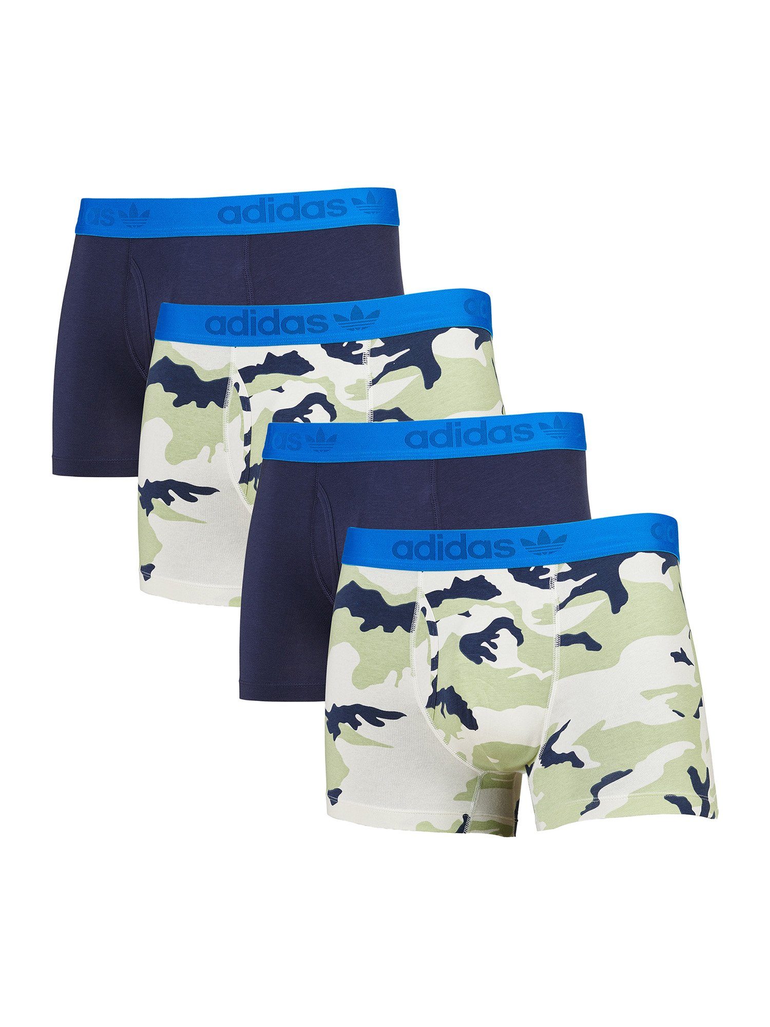 Cotton Boxer adidas Retro sortiert Flex Originals Print Comfort (4-St) 3
