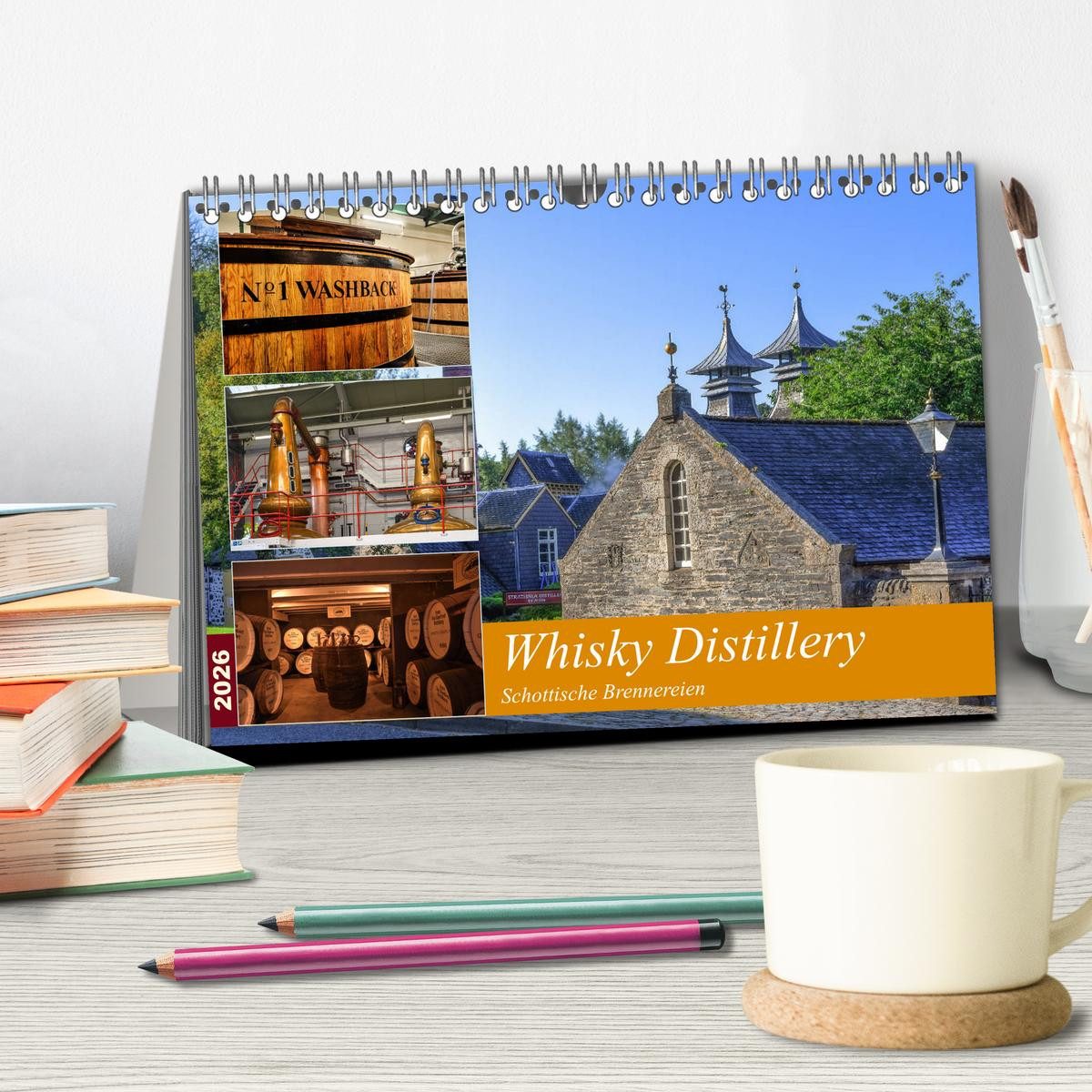 CALVENDO Wandkalender Whisky Distillery - Schottische Brennereien (Tischkalender 2026 DIN A5