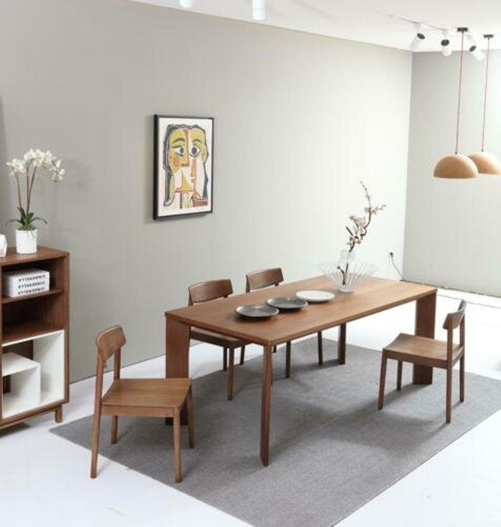 Essgarnitur Esszimmer-Set, Tische 8 Küchen Holz Esszimmer Design Stühle + Tisch JVmoebel