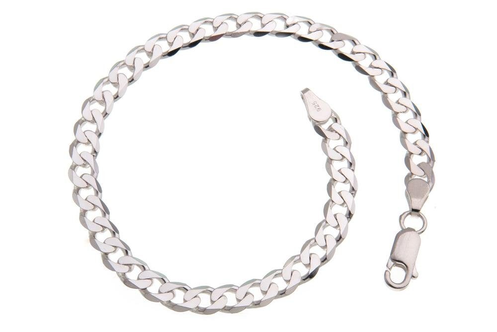 Silberkettenstore Silberarmband Panzerkette Länge - Armband 925 wählbar Silber, 5mm