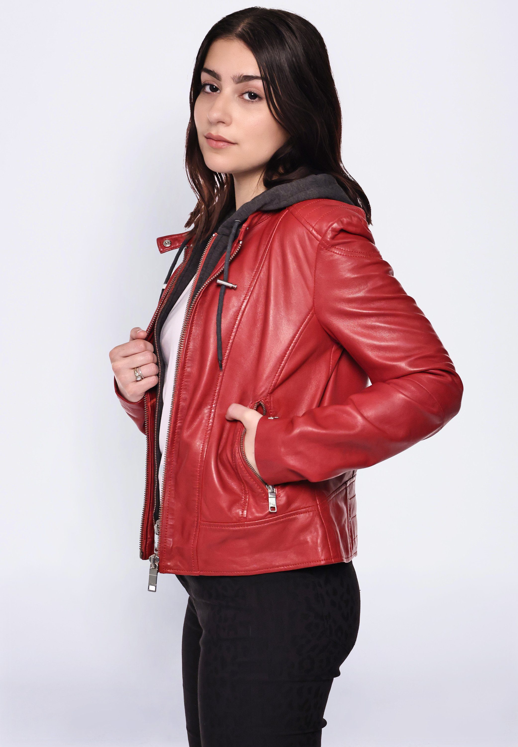 Maze Lederjacke chilli Mico