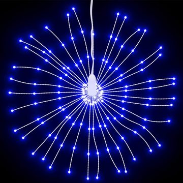 vidaXL Christbaumschmuck Weihnachtsbeleuchtung Feuerwerk 140 LEDs Blau 17 cm (1-tlg)