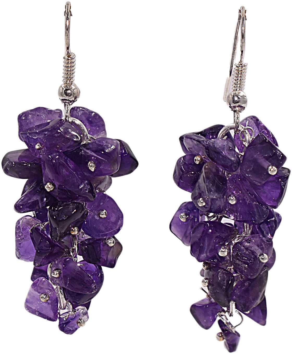 Firetti Paar Серьги-крючки Schmuck Geschenk Silber 925 Ohrschmuck Серьги Edelsteine, Made in Germany - mit Amethyst