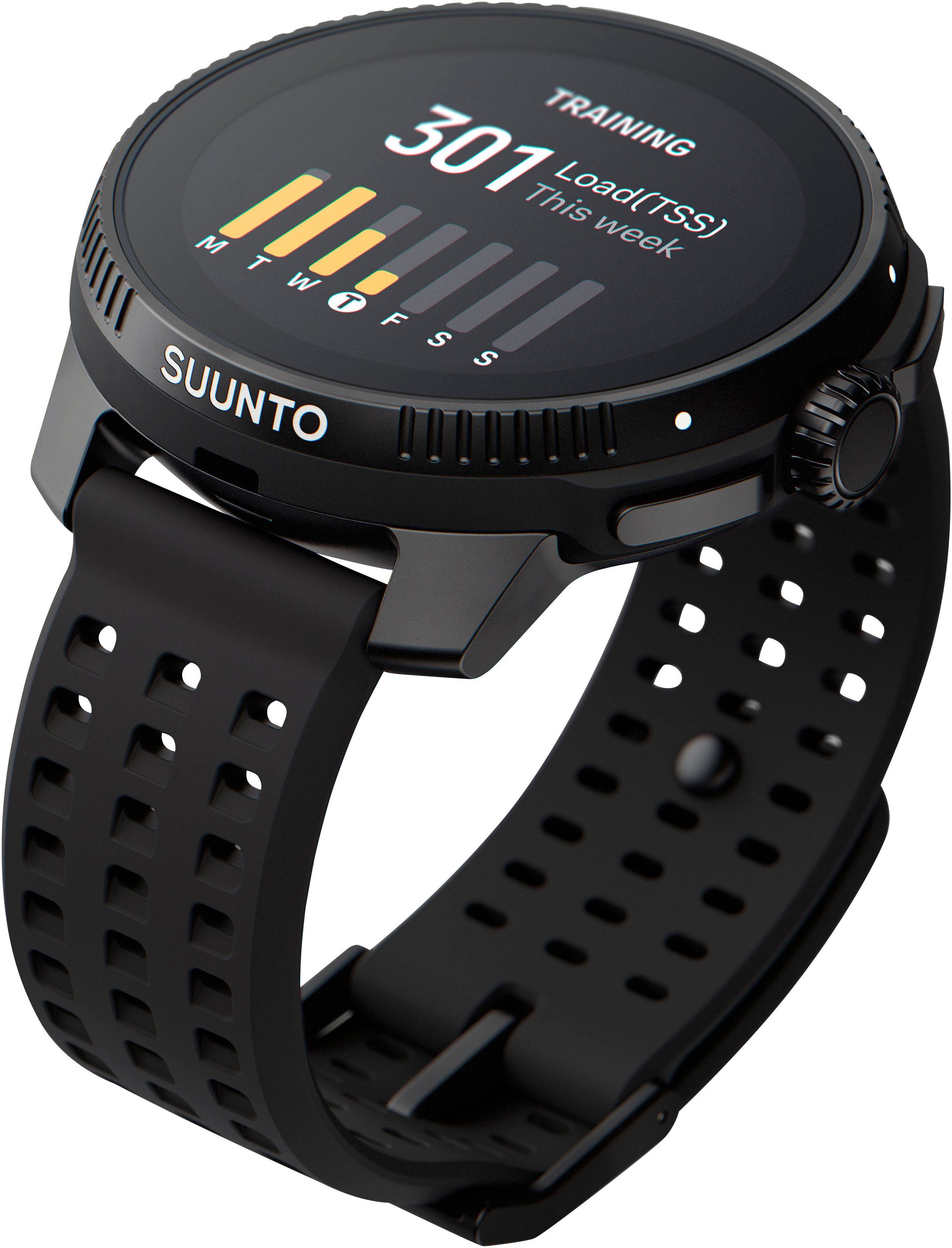 Suunto Race Edelstahl Smartwatch (3,63 cm/1,43 Zoll, RTOS)