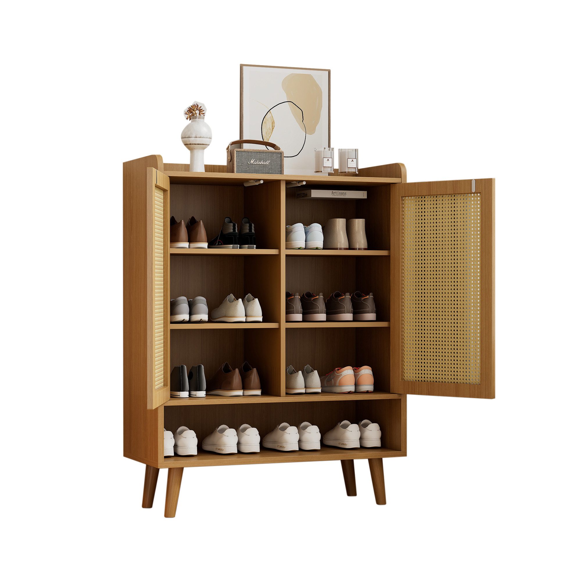 Refined Living Schuhschrank natürlichem Rattan Schuhschrank, günstig online kaufen