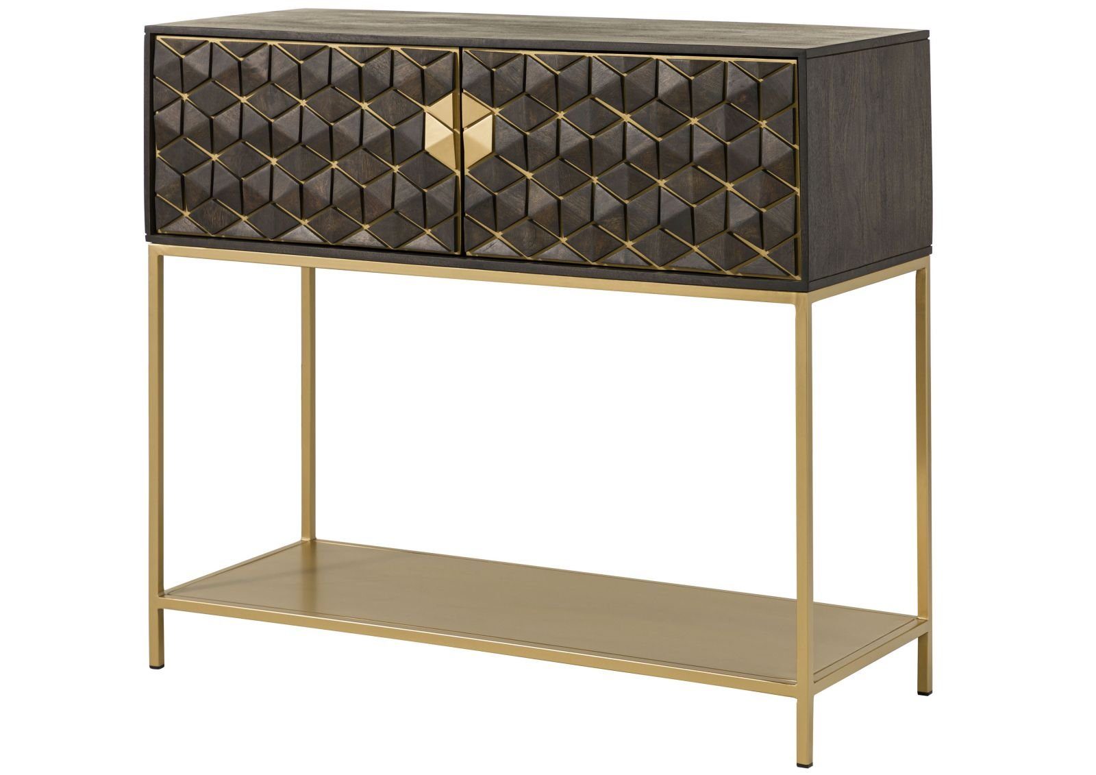 Massivmoebel24 Barschrank DIAMOND (Bar Mango 122x50x110 grau geölt DIAMOND #113) Bar Mango 122x50x110 grau geölt DIAMOND #113