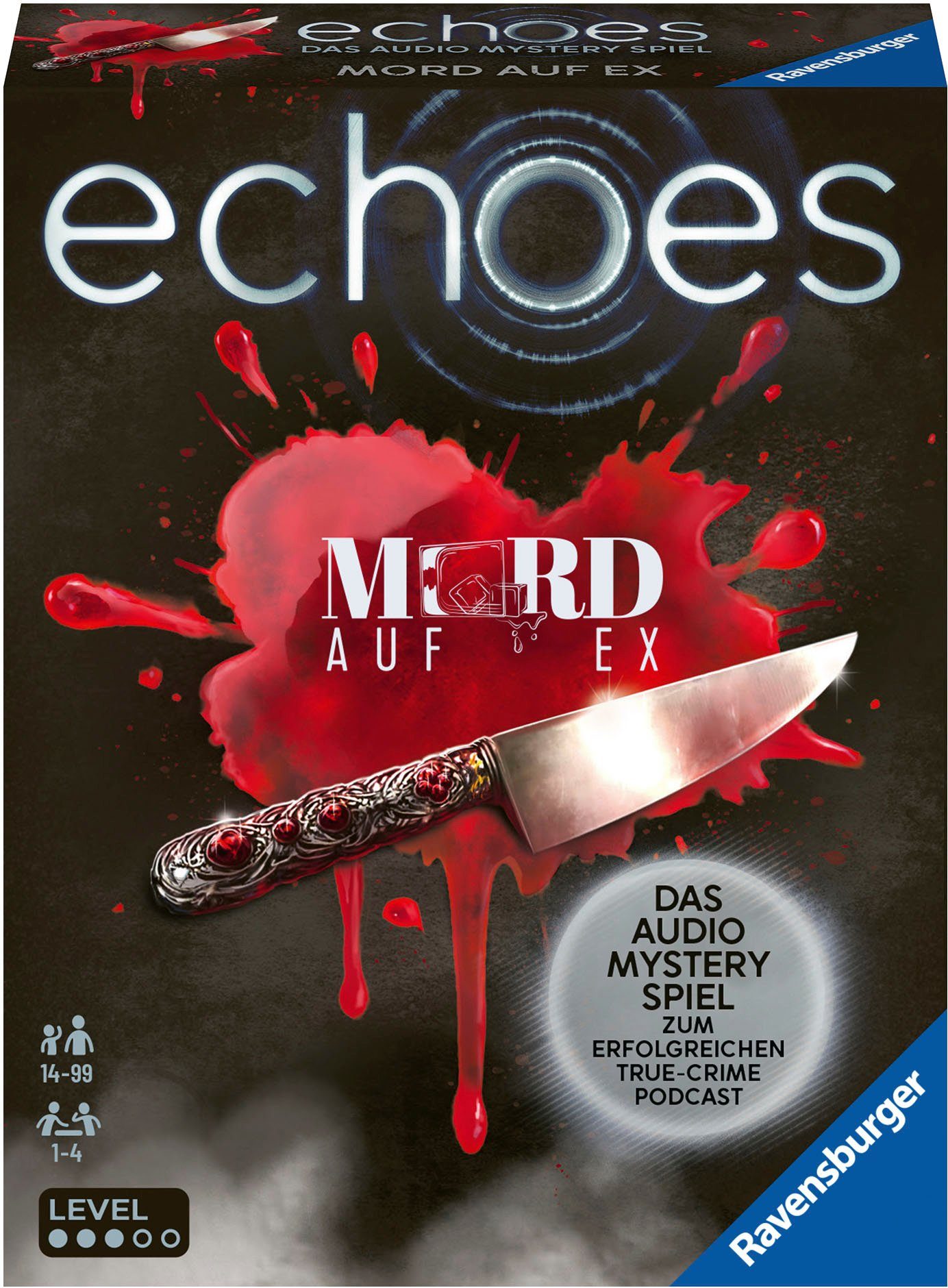 Ravensburger Spiel echoes, Mord auf Ex, Audio Mystery Spiel, Made in Europe
