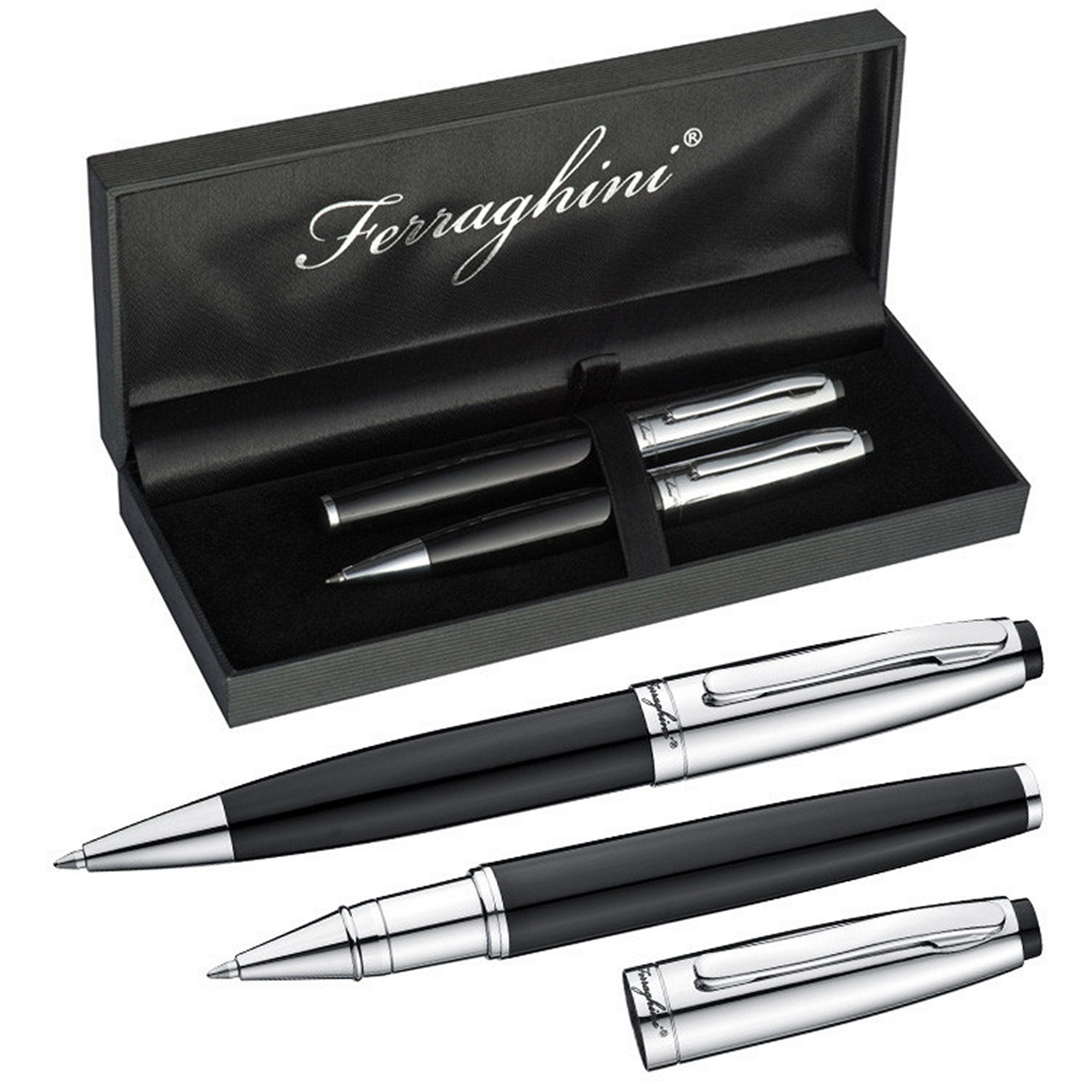 Livepac Office Kugelschreiber hochwertiges "Ferraghini " Schreibset / besteht aus Kugelschreiber + R