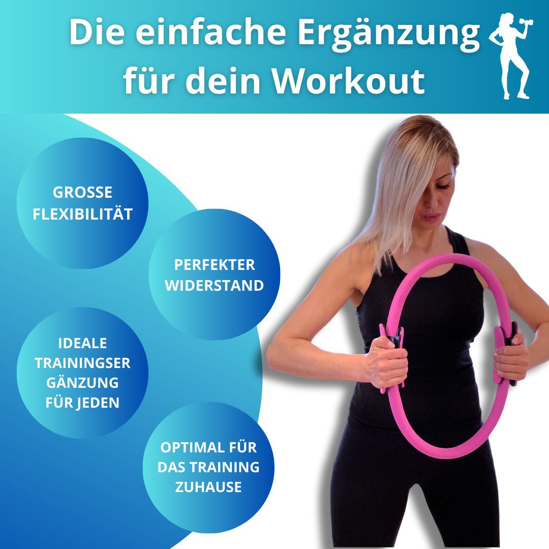 Winch Pilates-Ring PRO Preissieger, Premiumring für Ganzkörpertraining sowie Beine+Po (2-tlg), Ideal für jedes Geschlecht, jedes Alter und jedes Trainingslevel