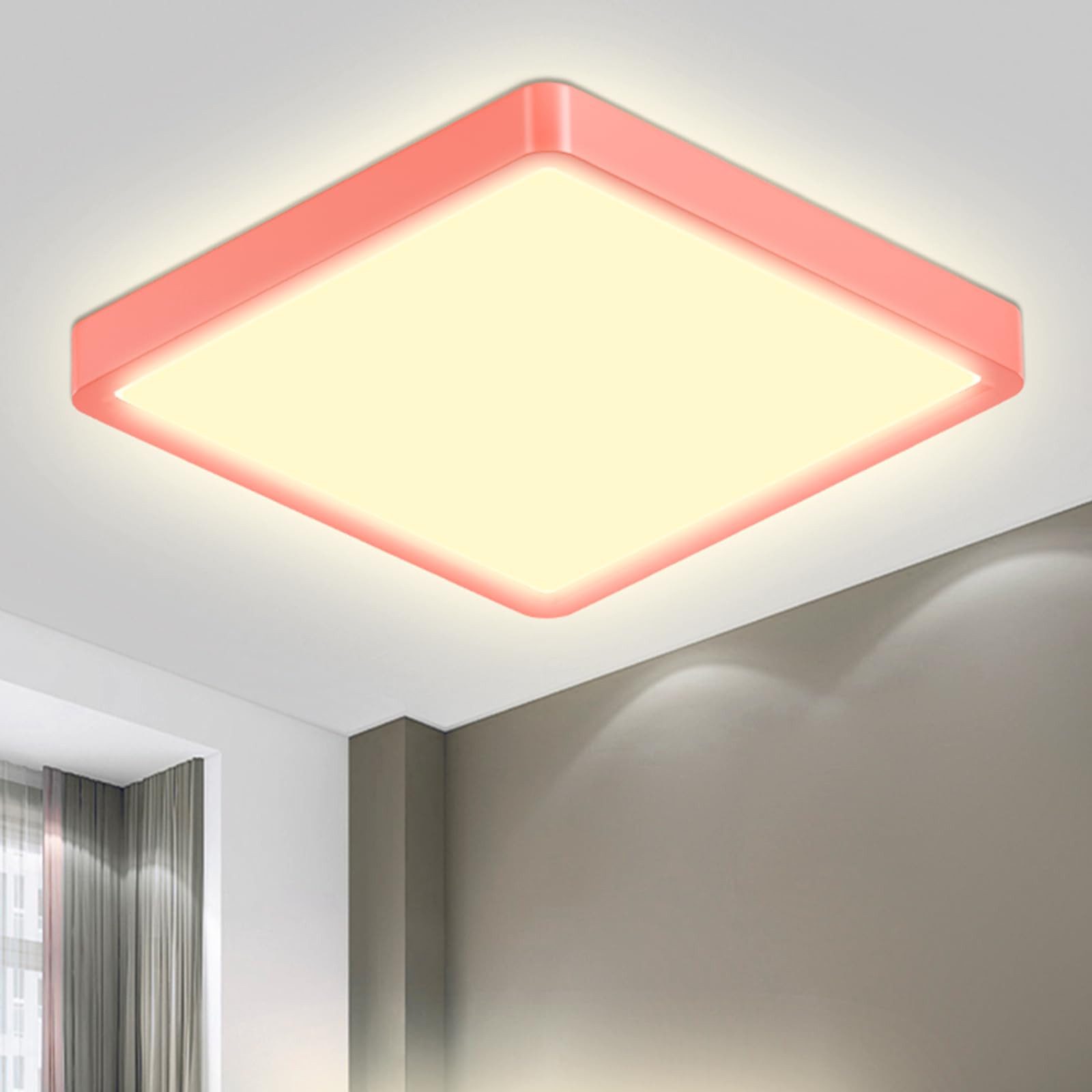 LQWELL LED Deckenleuchte Quadrat Flach LED günstig online kaufen