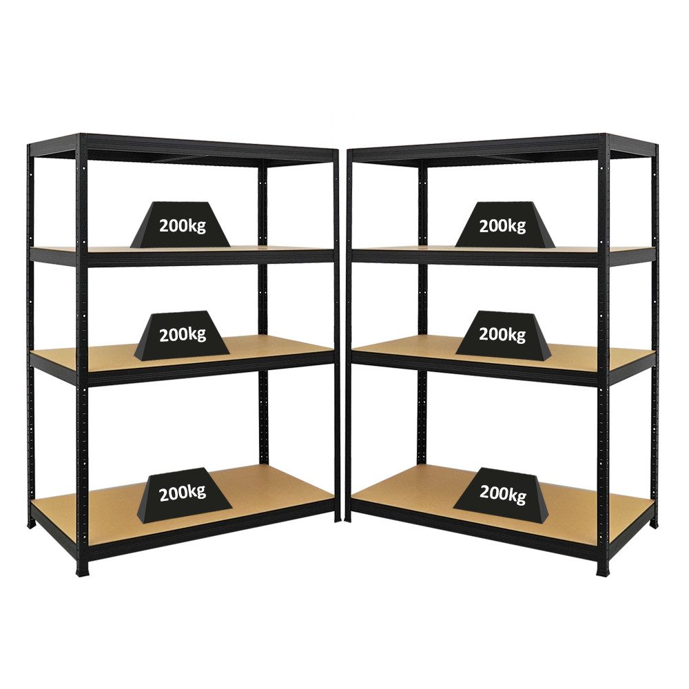 PROREGAL® Schwerlastregal MegaDeal Garagenregal Kellerregal Steckregal ELEPHANT mit 5 Ebenen, 2-tlg., Stabiles Kellerregal Stahlregal mit hoher Fachlast