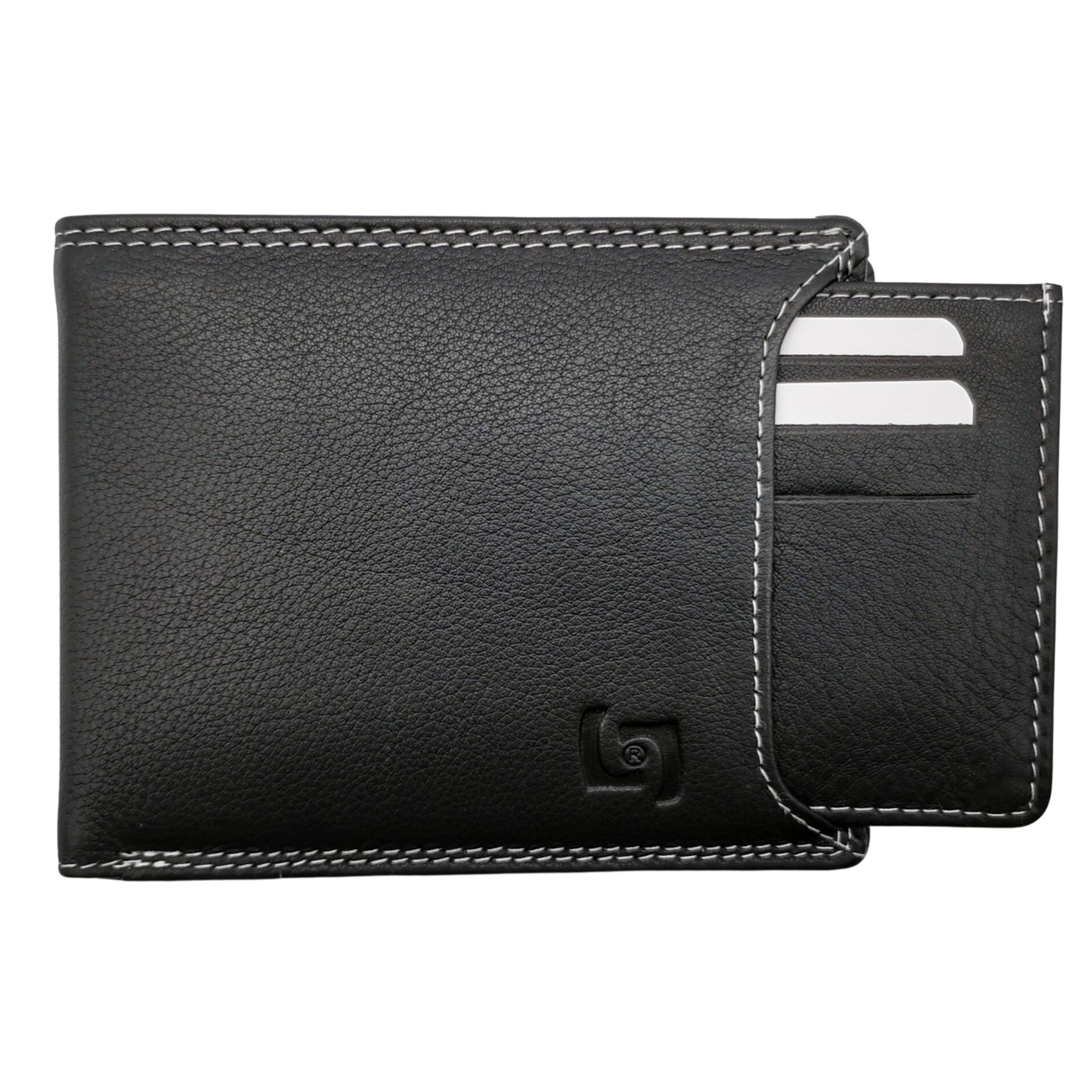 Landleder Geldbörse Scheintasche mit herausnehmbaren Kredit-Karten-Etui, Nappa-Leder soft
